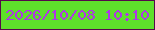 文字の大きさ：1、枠の色：55094a、背景の色：5ee02b、文字の色：af36e8 無料ブログパーツのブログ時計
