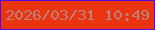 文字の大きさ：3、枠の色：5509e5、背景の色：ea330f、文字の色：bf807c 無料ブログパーツのブログ時計