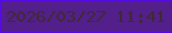 文字の大きさ：5、枠の色：550ae5、背景の色：531f8b、文字の色：3e2b30 無料ブログパーツのブログ時計