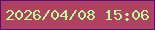 文字の大きさ：3、枠の色：550b7a、背景の色：af4161、文字の色：b1ff96 無料ブログパーツのブログ時計