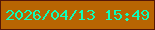 文字の大きさ：3、枠の色：551707、背景の色：b86502、文字の色：0dffbb 無料ブログパーツのブログ時計