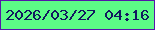 文字の大きさ：4、枠の色：5517a9、背景の色：5cfc86、文字の色：12195f 無料ブログパーツのブログ時計