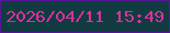 文字の大きさ：5、枠の色：551895、背景の色：123b41、文字の色：dc309c 無料ブログパーツのブログ時計
