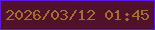 文字の大きさ：2、枠の色：5519ea、背景の色：511229、文字の色：9f712d 無料ブログパーツのブログ時計
