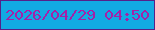 文字の大きさ：2、枠の色：55208a、背景の色：12aae3、文字の色：a421a8 無料ブログパーツのブログ時計