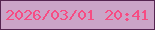 文字の大きさ：4、枠の色：552450、背景の色：cba4c7、文字の色：f64c83 無料ブログパーツのブログ時計