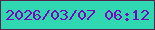 文字の大きさ：3、枠の色：55264c、背景の色：30d8b1、文字の色：7b03ba 無料ブログパーツのブログ時計