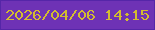 文字の大きさ：3、枠の色：5526a8、背景の色：6e32b5、文字の色：d3bc30 無料ブログパーツのブログ時計