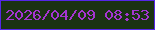 文字の大きさ：4、枠の色：5526e8、背景の色：1a3213、文字の色：a535d2 無料ブログパーツのブログ時計
