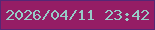 文字の大きさ：1、枠の色：552775、背景の色：951d65、文字の色：97cbc7 無料ブログパーツのブログ時計