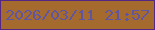 文字の大きさ：2、枠の色：552784、背景の色：a56a2d、文字の色：6055a3 無料ブログパーツのブログ時計