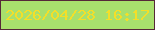 文字の大きさ：2、枠の色：552838、背景の色：a8e06d、文字の色：f3df29 無料ブログパーツのブログ時計