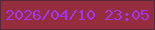 文字の大きさ：4、枠の色：55283e、背景の色：952d3d、文字の色：a233f7 無料ブログパーツのブログ時計