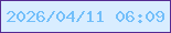 文字の大きさ：4、枠の色：552b92、背景の色：d9edff、文字の色：72bffa 無料ブログパーツのブログ時計