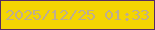 文字の大きさ：5、枠の色：552c63、背景の色：f4d502、文字の色：bfae8e 無料ブログパーツのブログ時計