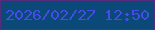 文字の大きさ：5、枠の色：552d7c、背景の色：0a4978、文字の色：464ce7 無料ブログパーツのブログ時計