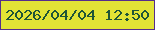 文字の大きさ：1、枠の色：552e8c、背景の色：e2e435、文字の色：1f5537 無料ブログパーツのブログ時計