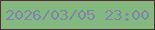 文字の大きさ：4、枠の色：552f34、背景の色：83b97e、文字の色：8185ae 無料ブログパーツのブログ時計