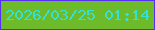 文字の大きさ：3、枠の色：552ff2、背景の色：6dba2a、文字の色：35e0d4 無料ブログパーツのブログ時計