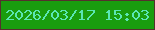 文字の大きさ：4、枠の色：55302d、背景の色：199d0e、文字の色：5ae6b4 無料ブログパーツのブログ時計