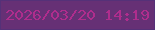文字の大きさ：2、枠の色：553178、背景の色：663075、文字の色：af2d8d 無料ブログパーツのブログ時計