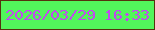 文字の大きさ：5、枠の色：55320d、背景の色：52f55b、文字の色：c149ef 無料ブログパーツのブログ時計