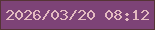 文字の大きさ：3、枠の色：553436、背景の色：7d4377、文字の色：e3bac0 無料ブログパーツのブログ時計