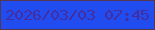文字の大きさ：3、枠の色：55364c、背景の色：214df0、文字の色：442d9f 無料ブログパーツのブログ時計