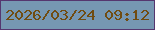 文字の大きさ：4、枠の色：55366f、背景の色：7697b2、文字の色：704c11 無料ブログパーツのブログ時計