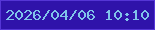 文字の大きさ：3、枠の色：5536d6、背景の色：2f13aa、文字の色：80c3ea 無料ブログパーツのブログ時計