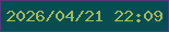 文字の大きさ：4、枠の色：55387e、背景の色：064e52、文字の色：a3b961 無料ブログパーツのブログ時計