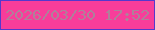 文字の大きさ：1、枠の色：5538cd、背景の色：f83d9a、文字の色：af809a 無料ブログパーツのブログ時計