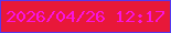 文字の大きさ：3、枠の色：5538ee、背景の色：e81839、文字の色：fa14df 無料ブログパーツのブログ時計