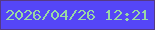 文字の大きさ：5、枠の色：553986、背景の色：5546f7、文字の色：99d8a4 無料ブログパーツのブログ時計