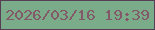 文字の大きさ：5、枠の色：553e56、背景の色：7bac89、文字の色：83596a 無料ブログパーツのブログ時計