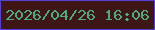 文字の大きさ：2、枠の色：5541d8、背景の色：3f1616、文字の色：4dac84 無料ブログパーツのブログ時計