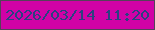 文字の大きさ：3、枠の色：554259、背景の色：d102a6、文字の色：2b4181 無料ブログパーツのブログ時計