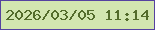 文字の大きさ：4、枠の色：5542a0、背景の色：d2e6b0、文字の色：536c2b 無料ブログパーツのブログ時計