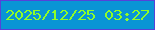 文字の大きさ：1、枠の色：5542d9、背景の色：0995d5、文字の色：8efd29 無料ブログパーツのブログ時計