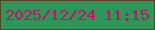 文字の大きさ：3、枠の色：55432a、背景の色：2d9658、文字の色：c41364 無料ブログパーツのブログ時計