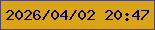 文字の大きさ：2、枠の色：554463、背景の色：daa419、文字の色：0c0658 無料ブログパーツのブログ時計