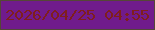 文字の大きさ：1、枠の色：554637、背景の色：701b8c、文字の色：7f1e1e 無料ブログパーツのブログ時計