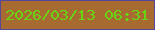 文字の大きさ：2、枠の色：55469e、背景の色：a76a30、文字の色：69d413 無料ブログパーツのブログ時計
