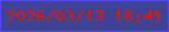 文字の大きさ：5、枠の色：5546fa、背景の色：3e4396、文字の色：e91604 無料ブログパーツのブログ時計