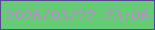 文字の大きさ：5、枠の色：55478d、背景の色：65cc75、文字の色：b98acf 無料ブログパーツのブログ時計
