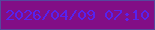 文字の大きさ：3、枠の色：55489d、背景の色：820e86、文字の色：5722ef 無料ブログパーツのブログ時計