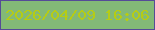 文字の大きさ：3、枠の色：554b97、背景の色：83b977、文字の色：b5cc15 無料ブログパーツのブログ時計