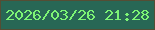 文字の大きさ：3、枠の色：554d34、背景の色：286755、文字の色：7df575 無料ブログパーツのブログ時計