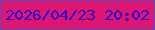 文字の大きさ：2、枠の色：554dbd、背景の色：df1671、文字の色：2100d5 無料ブログパーツのブログ時計