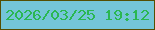 文字の大きさ：3、枠の色：554e03、背景の色：74c5d8、文字の色：2ab752 無料ブログパーツのブログ時計